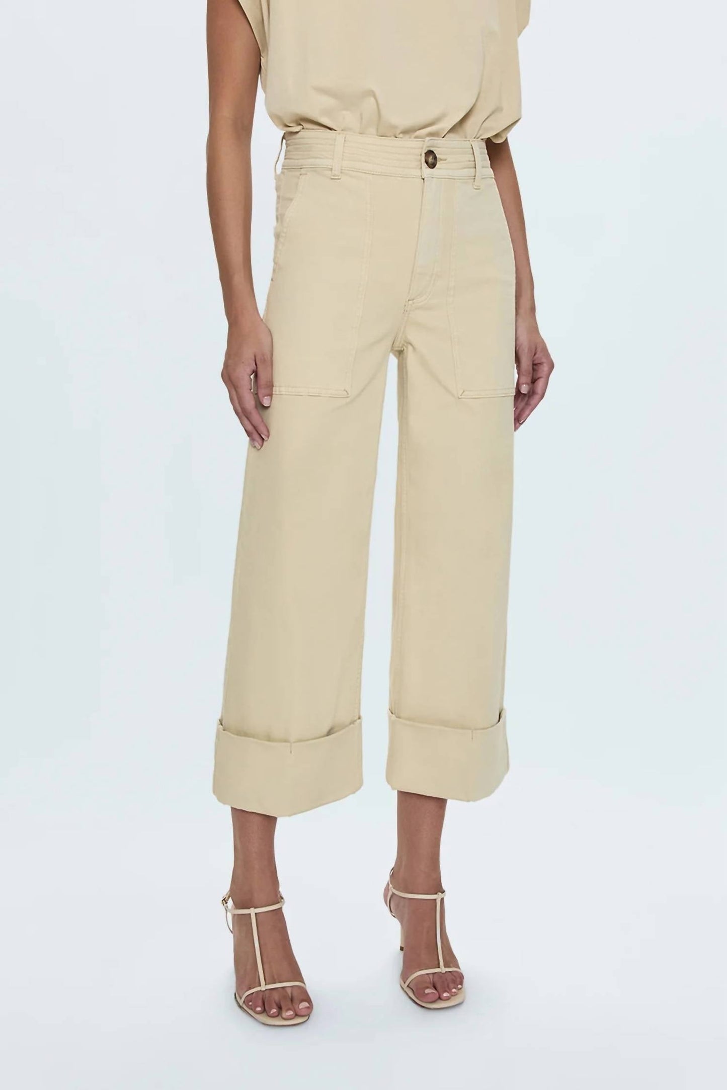 Pistola - Maya Cuffed Hem Wide Leg Pants