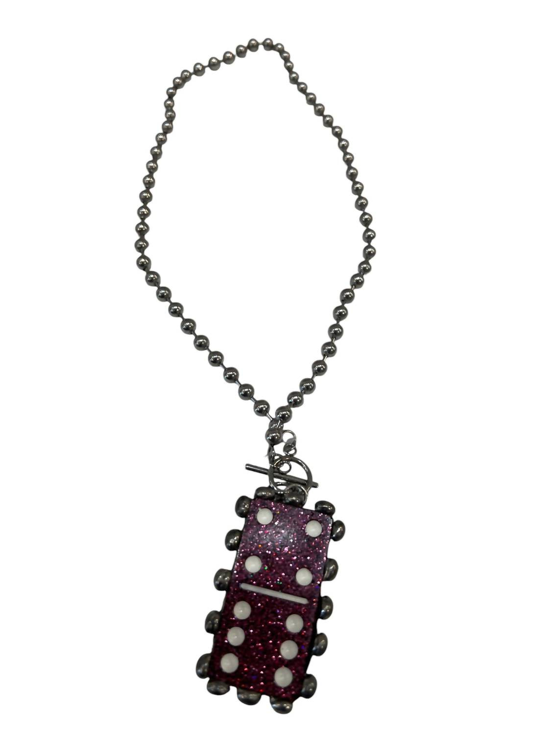 J.Coons - Women's Domino Glittered Necklace