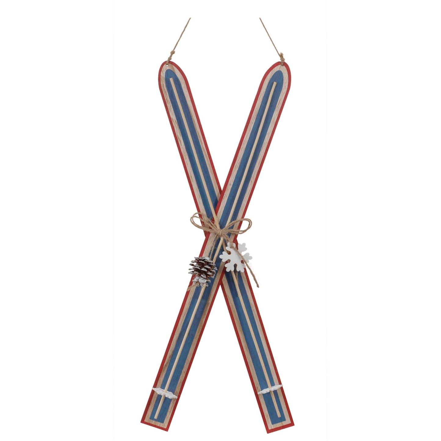 Wood Ski Ornament (Set - 2)