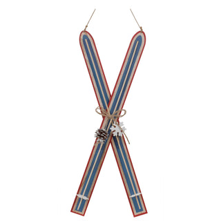 Wood Ski Ornament (Set - 2)