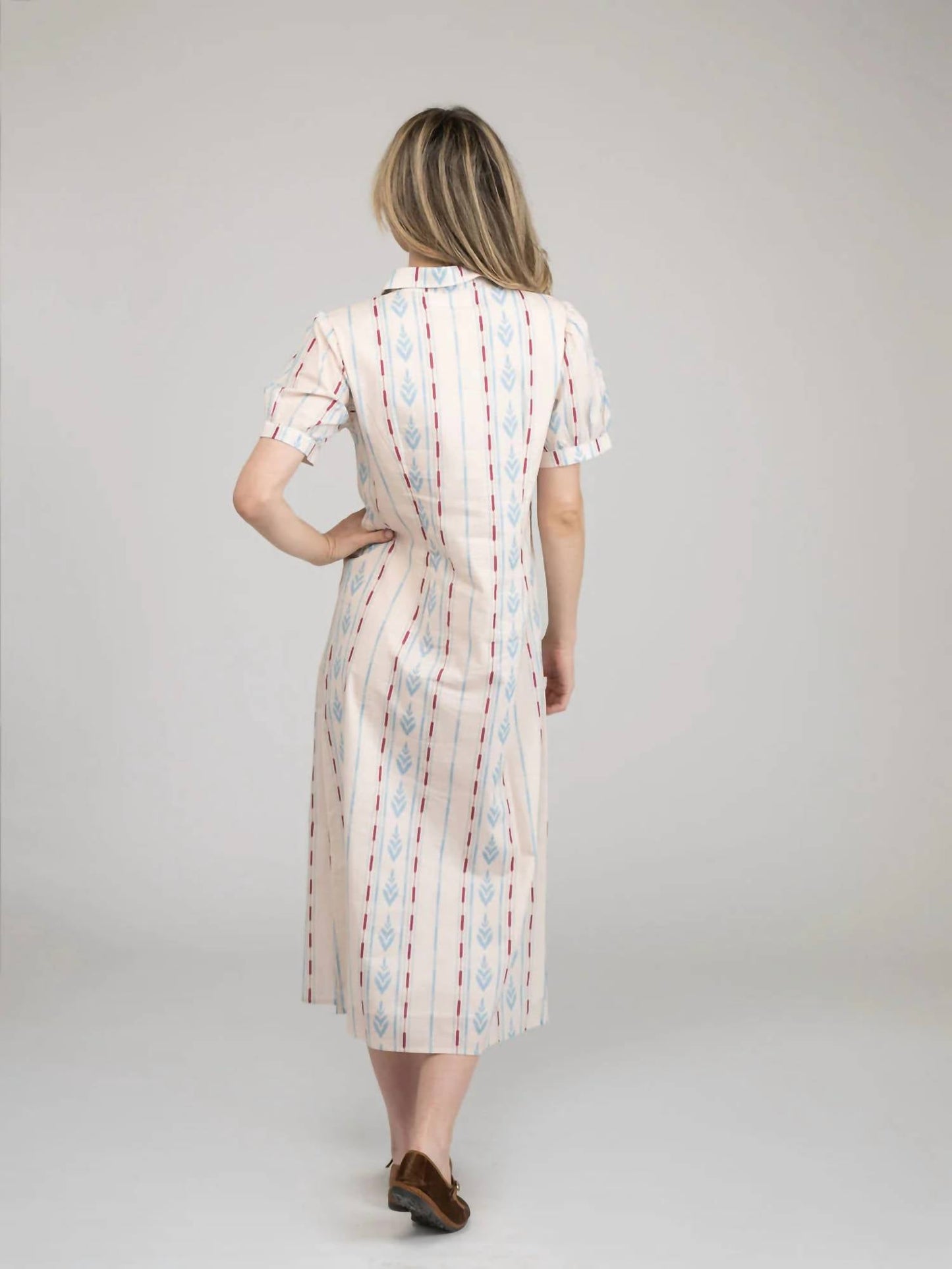 Beau & Ro - Kris Ikat Stripe Maxi Dress