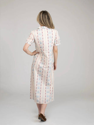 Beau & Ro - Kris Ikat Stripe Maxi Dress