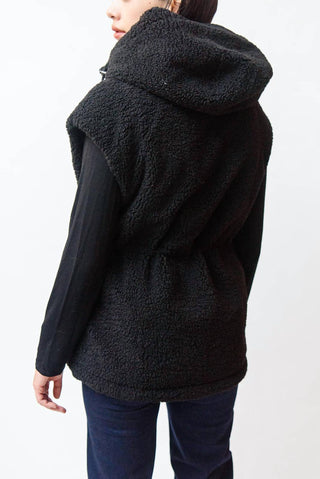 Jocelyn - Shearling Reversible Hooded Vest