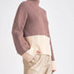 Elan - Vivianne Color Block Mock Neck