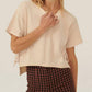 Promesa - Ties That Bind Side-tie Thermal Waffle Tee
