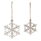 Rustic Metal Snowflake Ornament (Set of 12)