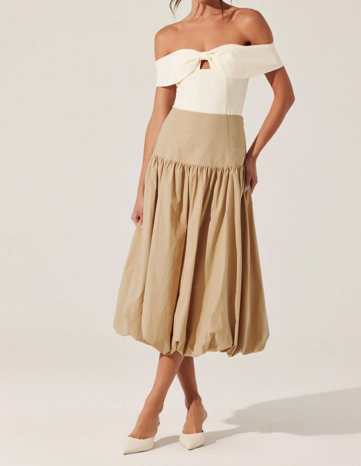 Astr - Off The Shoulder Bow Top