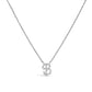 10K White Gold Diamond Accent "A" Initial Script Style Pendant Necklace