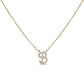 10K White Gold Diamond Accent "A" Initial Script Style Pendant Necklace