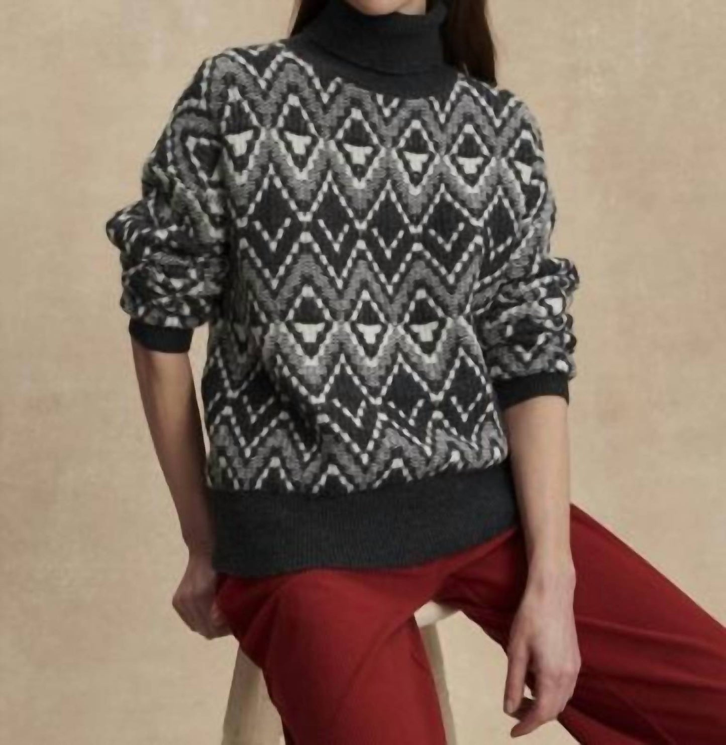 Varley - Ida Relaxed Fairisle Rollneck Sweater