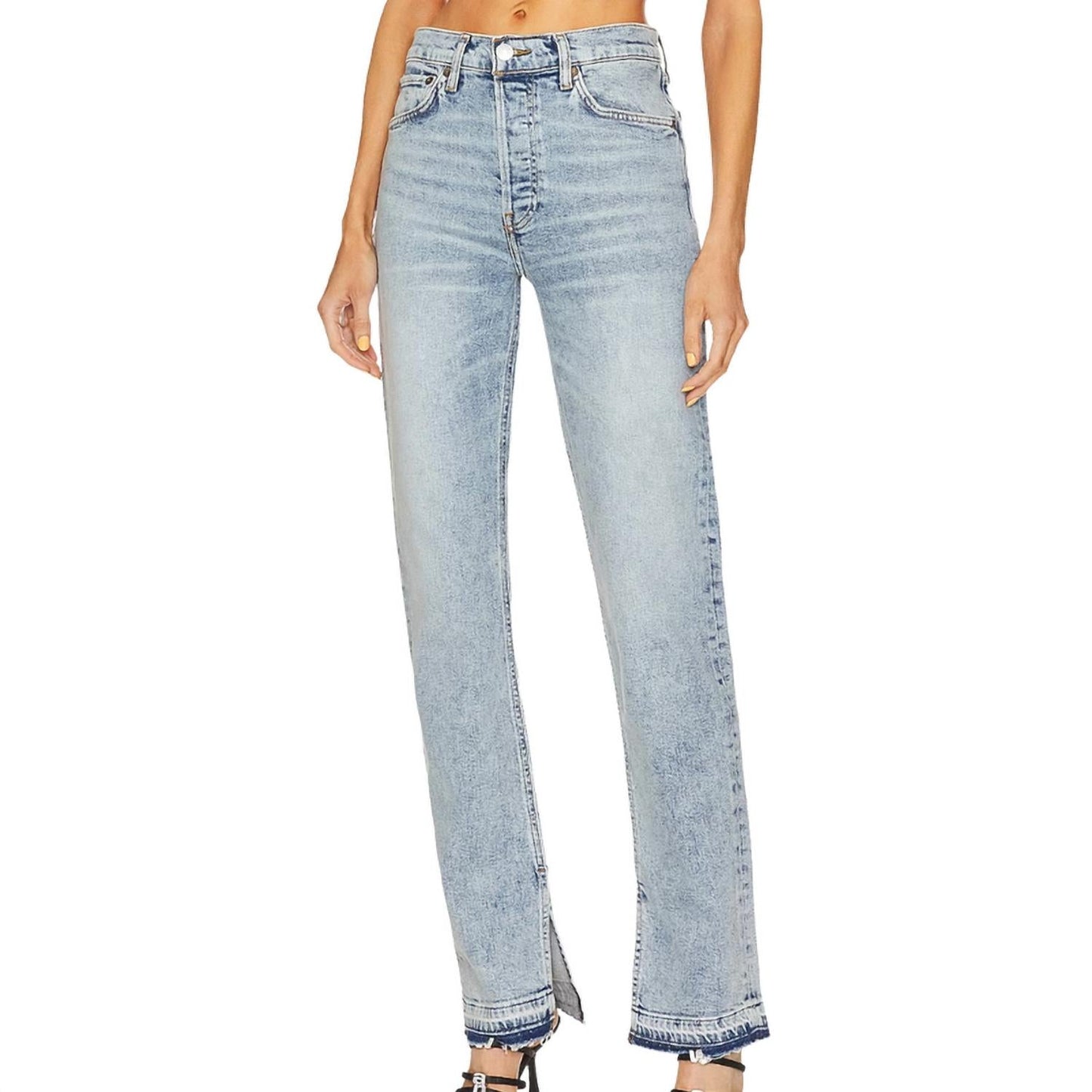 Re/Done - Women's 70s High Rise Skinny Boot Jeans