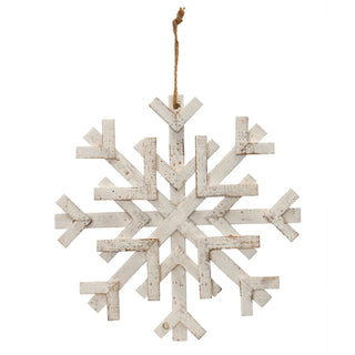 Distressed Fir Wood Snowflake (Set of 2)