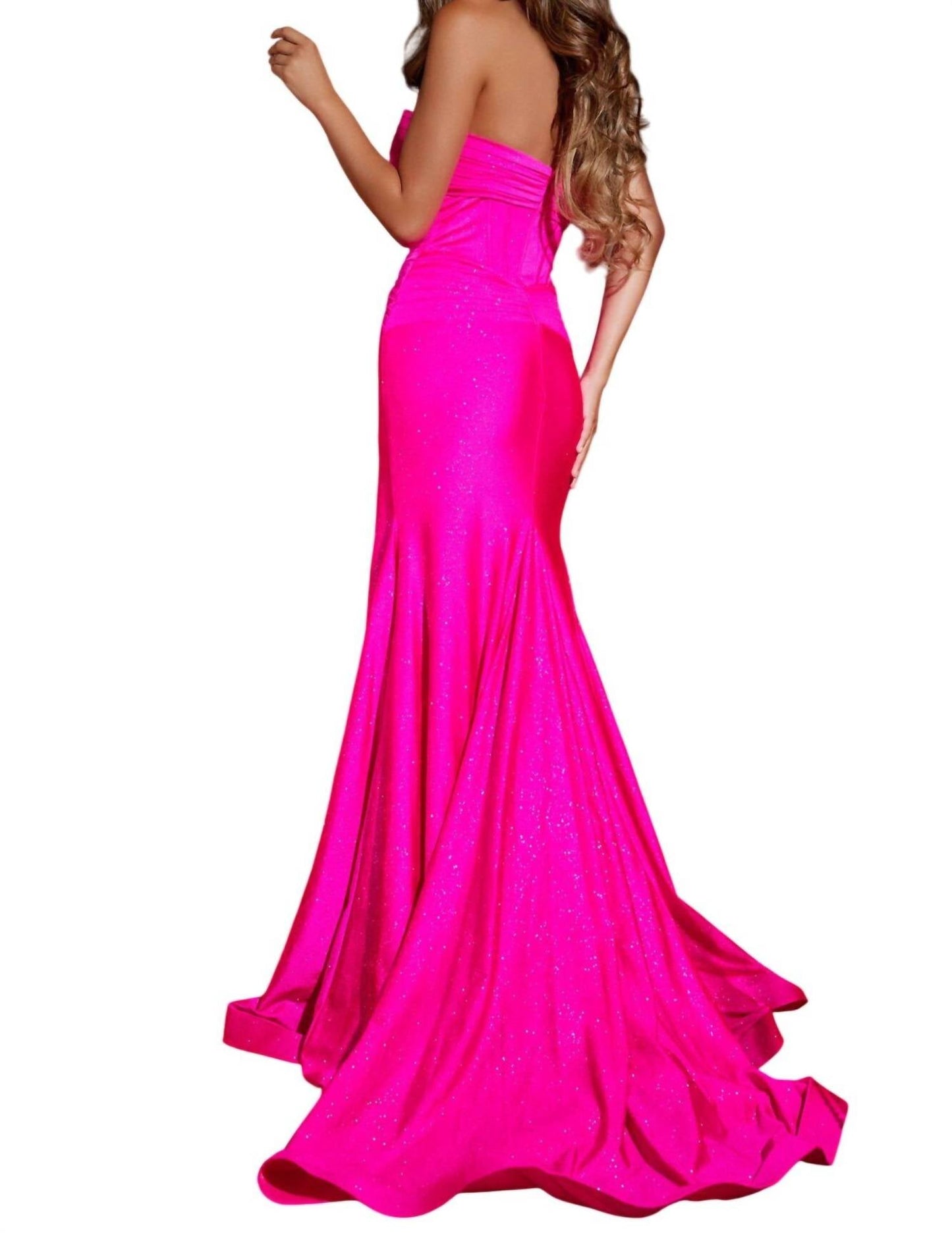 Jovani - Hot Pink Evening Gown