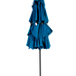 Aluminium 10ft 3 Tier Auto-tilt Outdoor Patio Umbrella - Dark Blue