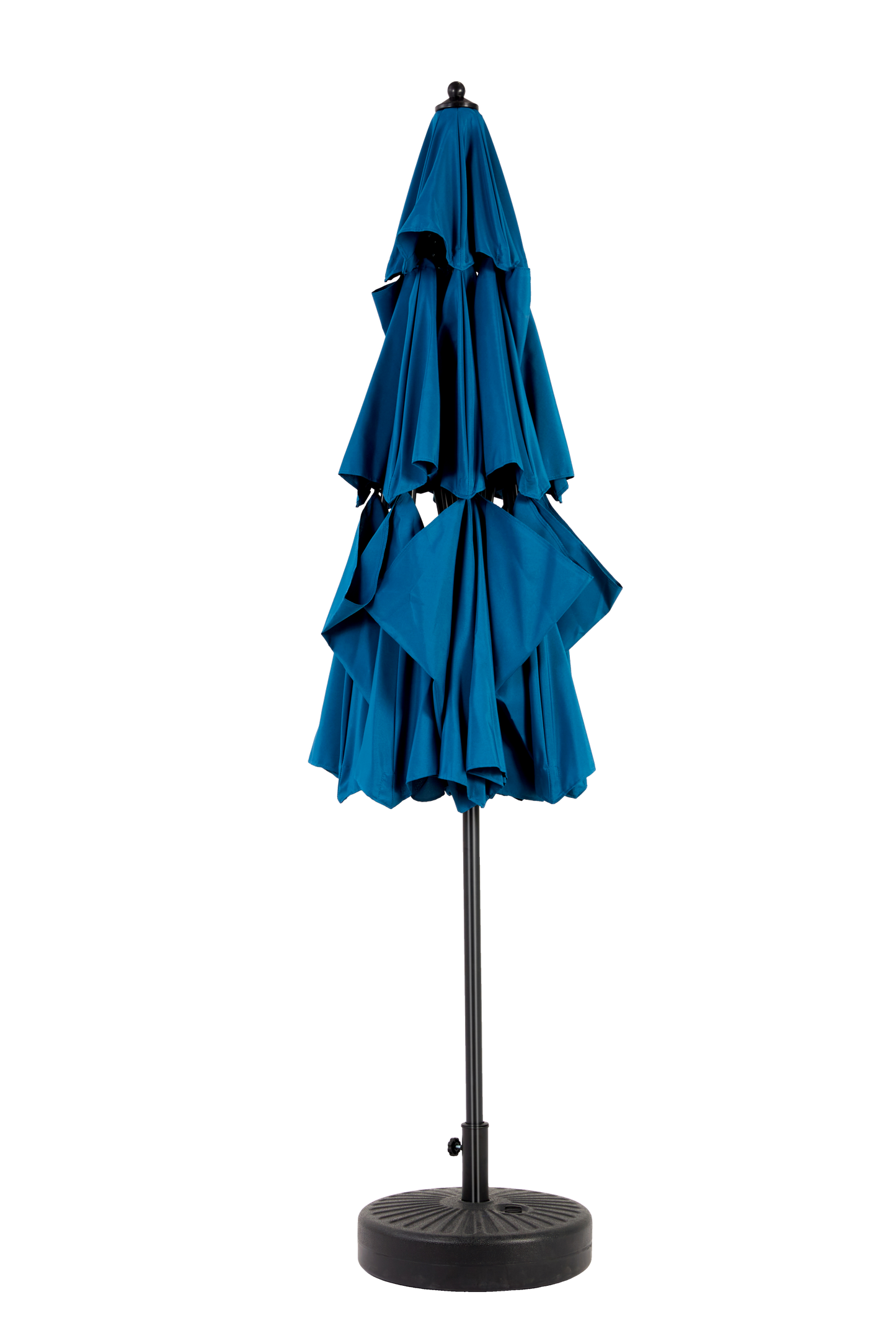 Aluminium 10ft 3 Tier Auto-tilt Outdoor Patio Umbrella - Dark Blue