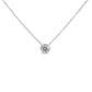 10K White Gold 1/2 Carat Round Brilliant-Cut Diamond Modern Bezel-Set Solitaire 16"-18" Pendant Necklace (H-I Color, SI2-I1 Clarity)