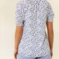 Doe And Rae - Dot Print Short Sleeve Blouse