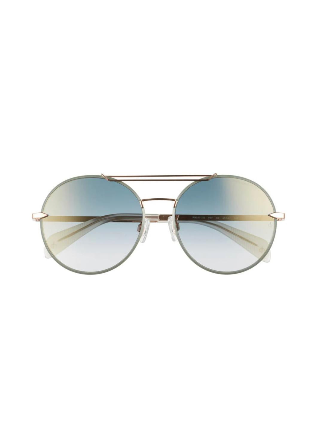 Rag & Bone - Women's 59mm Round Metal Aviator Sunglasses