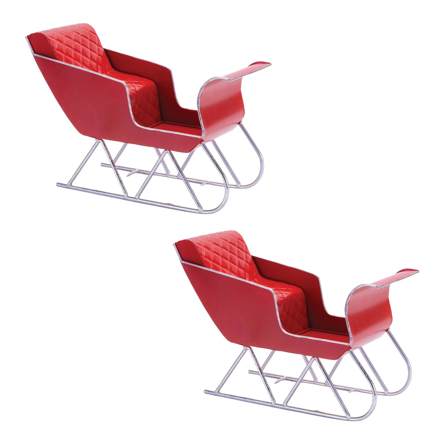Metal Holiday Sleigh Display (Set of 2)