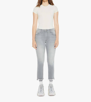 Mother - Insider Crop Step Fray Bootcut Ankle Jeans