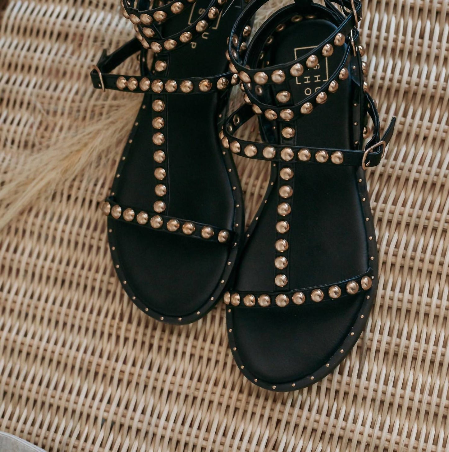 Shu Shop - Women's Best Gold Stud Sandals