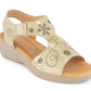 Andrea - Women's Wedge Leather Sandals