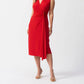 Joseph Ribkoff - Faux Wrap Midi Sheath Dress