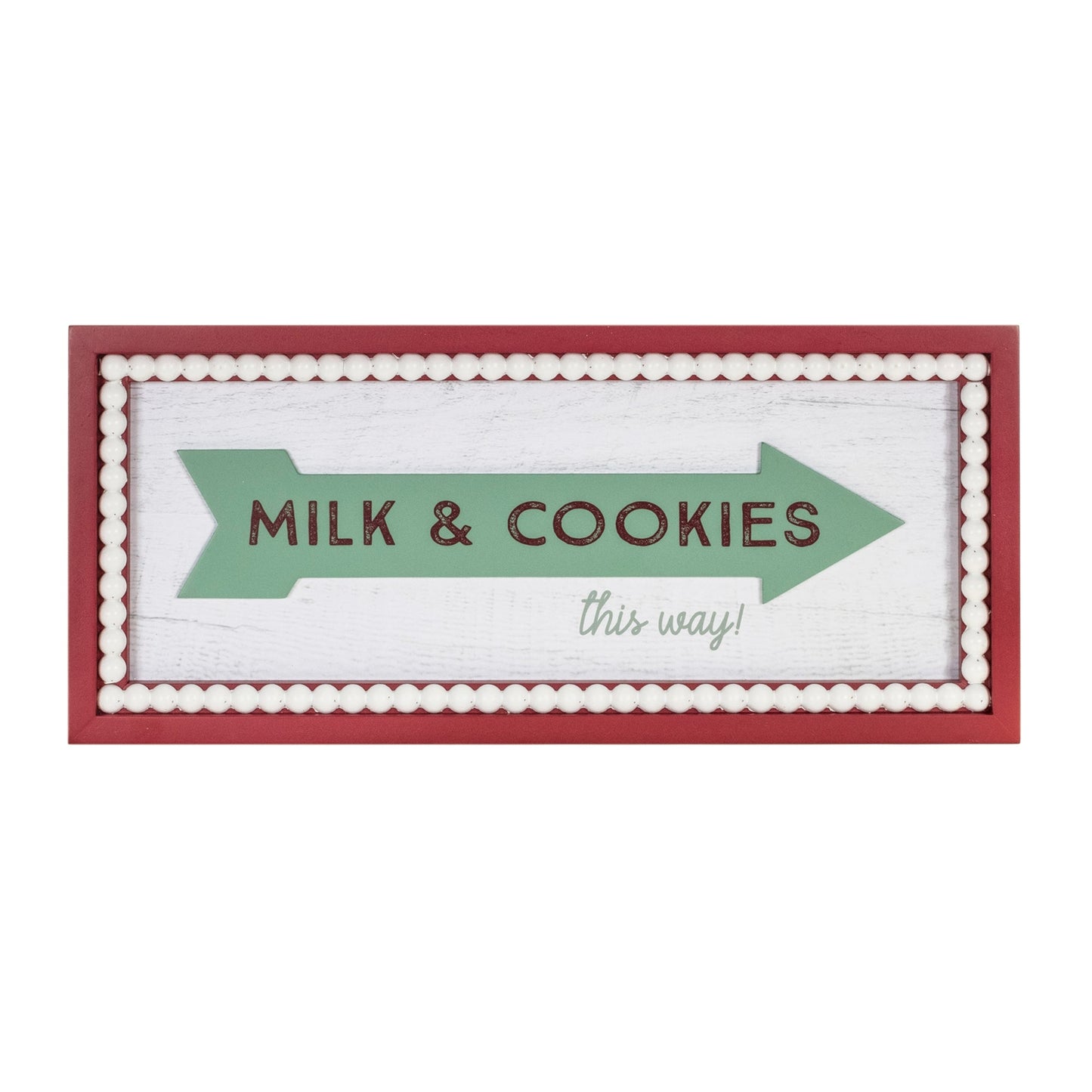 Framed Milk and Cookies Wall Sign 19.5"L