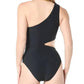 Michael Kors - One Shoulder Side-cutout Swimsuit