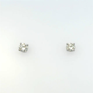 Aamiaa - 0.75 Carat Natural Diamond Round Brilliant Stud Earrings