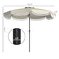 Vented Patio Table Umbrella with Crank and Push Button Tilt