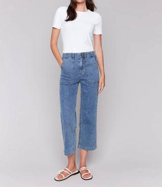 Charlie B - Cropped Utility Pocket Jean
