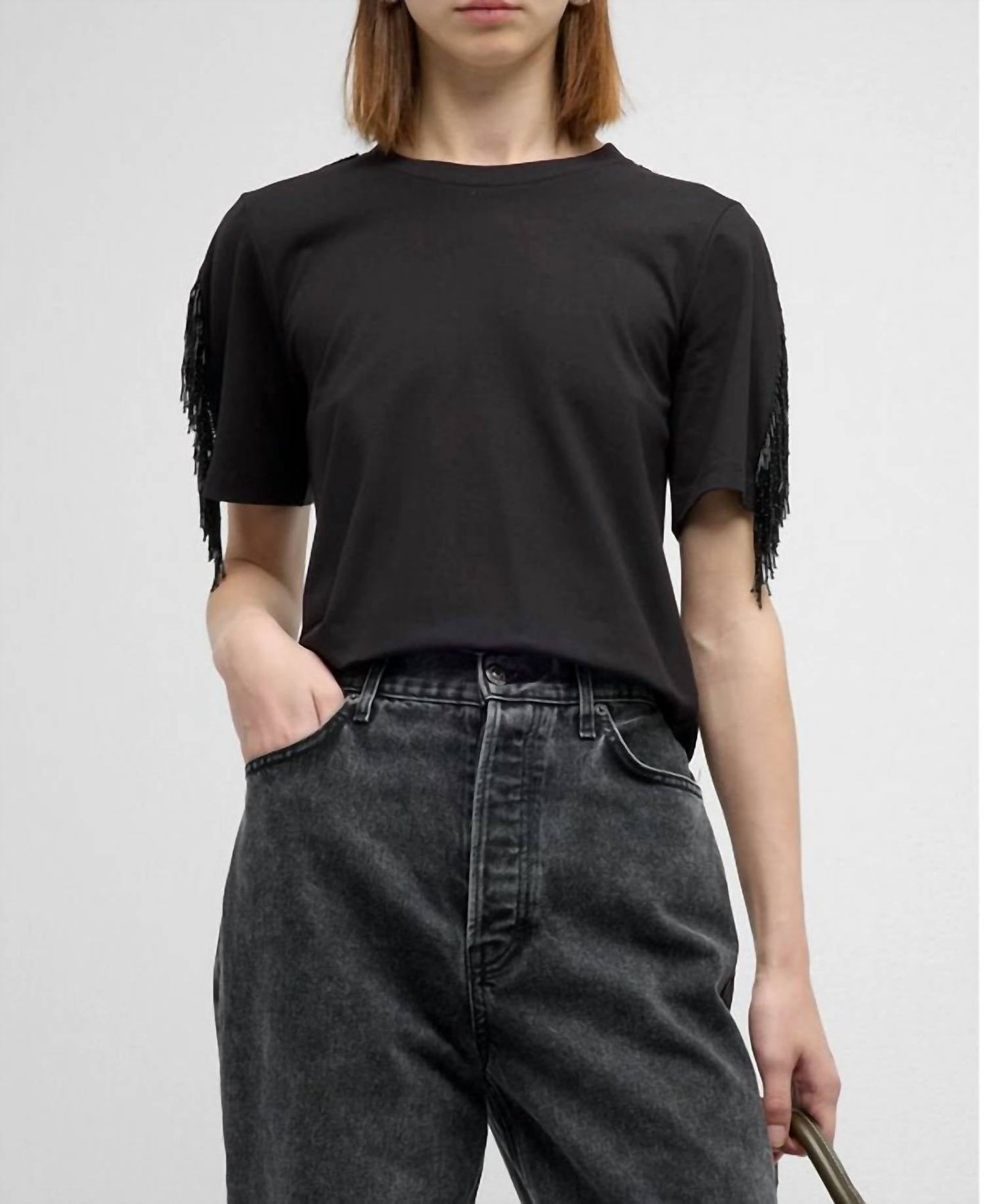 Veronica Beard - Scala Beaded Fringe Top