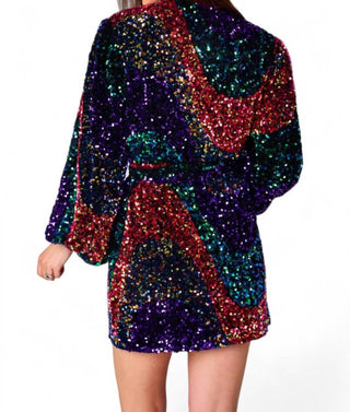 Buddylove - ADELINE SEQUIN WRAP DRESS