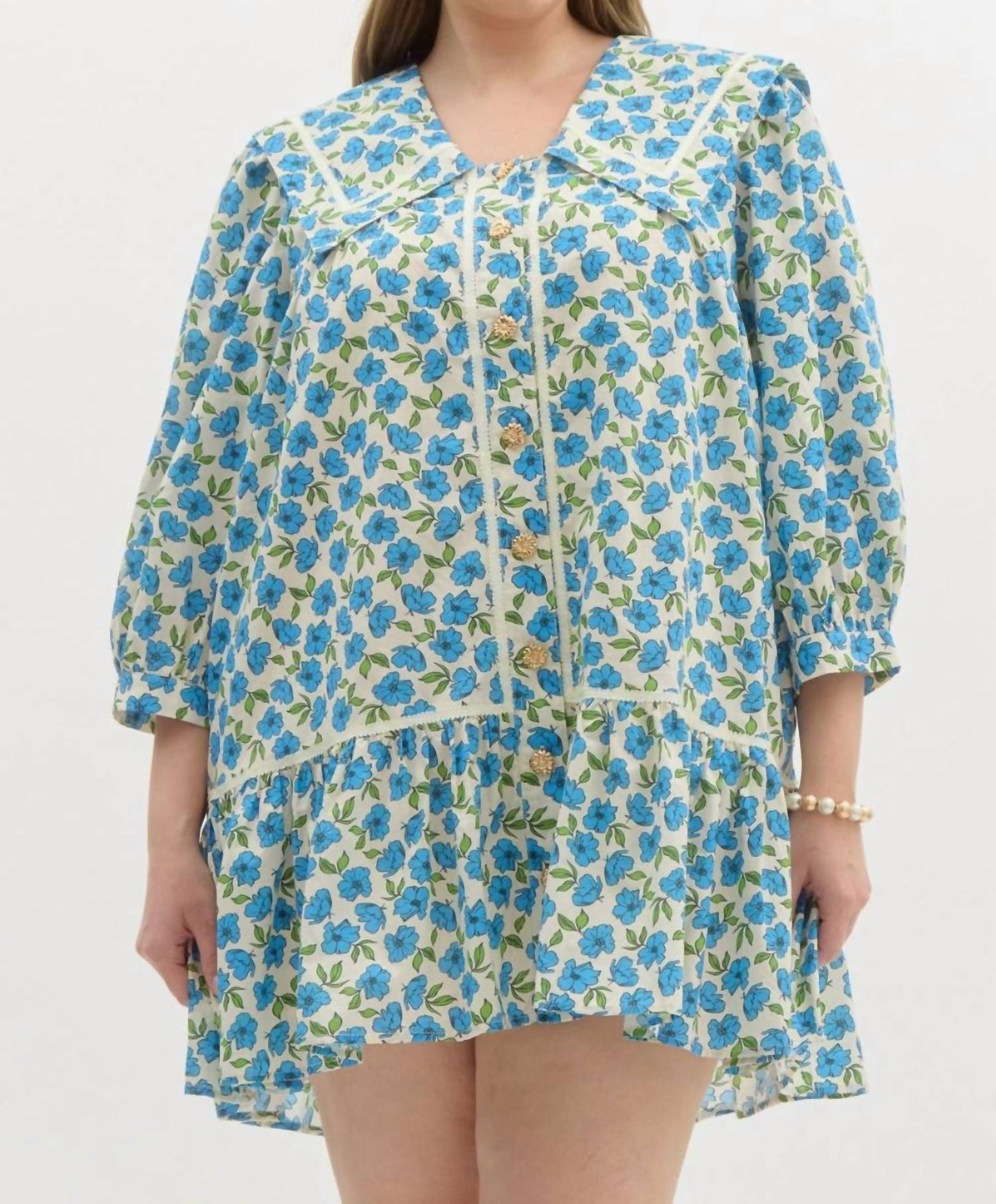 Entro - Floral Bib Mini Dress