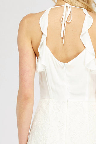 Entro - Lace & Ruffle Maxi Romper