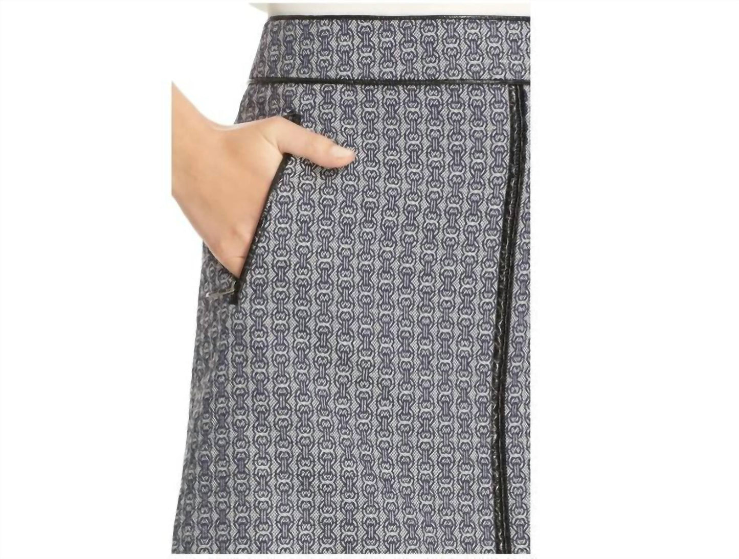Tory Burch - Chaumont Logo Print Tweed A-line Mini Skirt