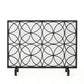 Thayer Single Panel Iron Fireplace Screen with Geometric Design
