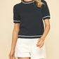 Pinch - Heidi Trimmed Knit Top