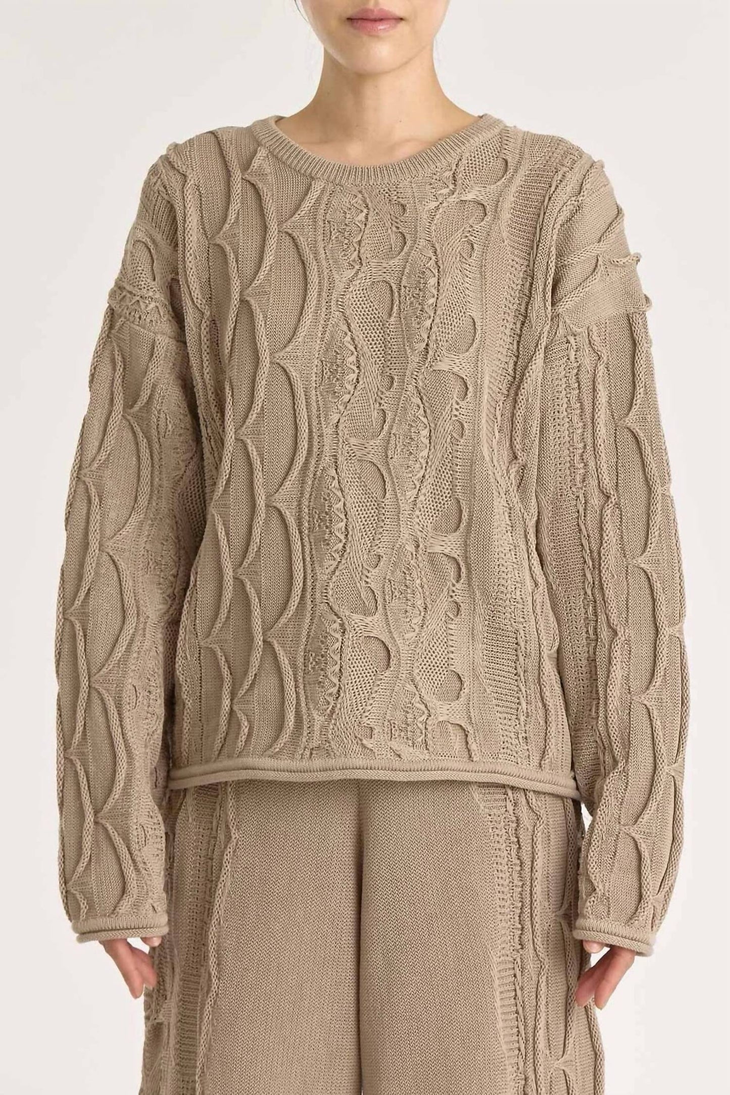 Black Crane - Cable Summer Knit Top