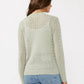 Lovestitch - TEXTURED TAPE YARN RIBBED CARDIGAN