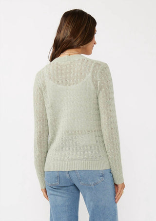 Lovestitch - TEXTURED TAPE YARN RIBBED CARDIGAN