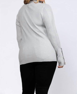 &Merci - Rib Stitch Pullover Sweater - Plus