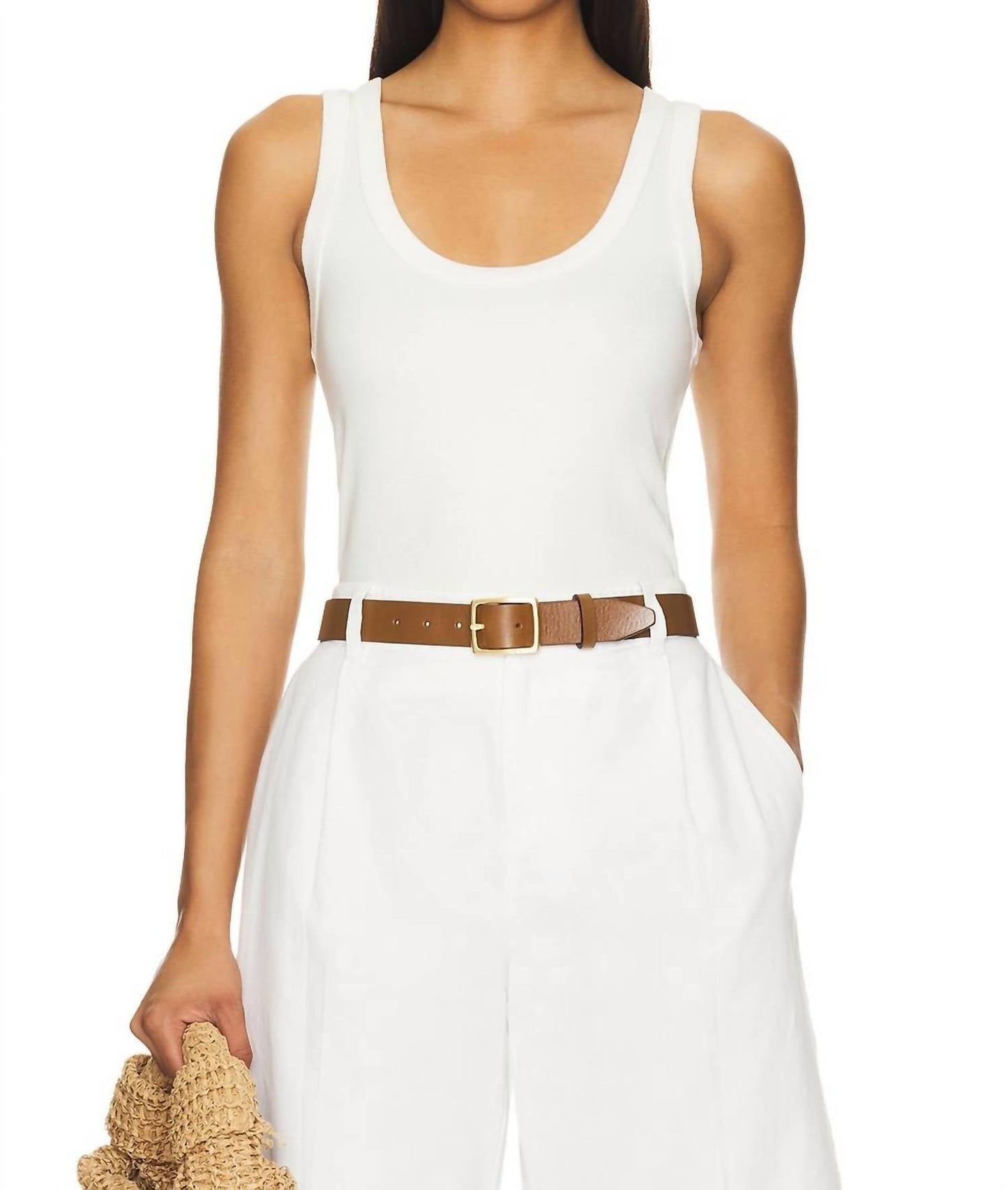 Enza Costa - Supima Rib Scoop Tank