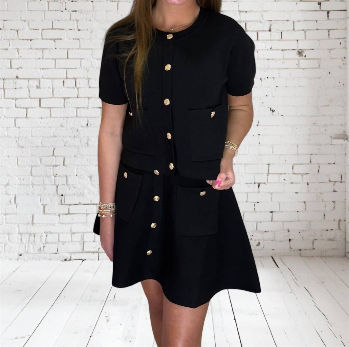 Entro - Women's Cardigan Skirt Set