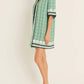 2.7 August Apparel - Boucle Mini Shirt Dress With Ric Rac Trim