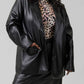 Good American - Better Than Leather Long Sleeve Blazer - Plus