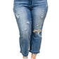 Judy Blue - Harley Distressed Ankle Hem Jeans