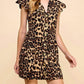 Tcec - Cheetah Printed Button Down Dress