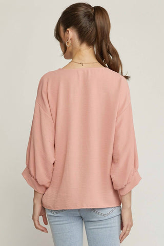 Entro - Placket V-neck Top